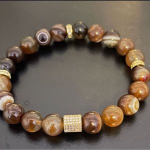 Tiger Eye Unisex beaded bracelet